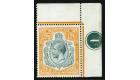 SG93a. 1932 12/6 Grey and orange. 'Break In Scroll'. Brilliant U