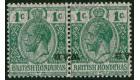 SG114a. 1916 1c Green. 'Overprint Inverted'. A brilliant fresh..