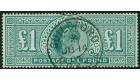 SG266. 1902 £1 Dull blue-green. A magnificent fresh...