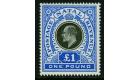 SG142. 1902 £1 Black and bright blue. Brilliant fresh...