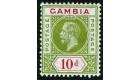 SG96b. 1912 10d Pale sage-green and carmine. Split 'A'. Superb..