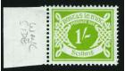 SG D14a. 1970 1/- Apple-green. 'Watermark Sideways'. Brilliant U