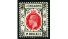 SG130. 1921 $2 Carmine-red & Grey-black. Superb fresh mint...