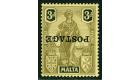 SG149a. 1926 3d Black/yellow 'Overprint Inverted'. Superb fresh