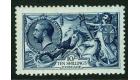 SG402. 1913 10/- Indigo-blue. Superb well centred...