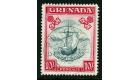 SG163b. 1943 10/- Slate-blue and bright carmine (narrow). 'Perf