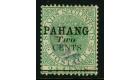 SG7. 1891 2c on 24c Green. Very fine used...