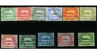 SG8-17. 1908 Set of 11. A full superb used set...