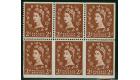 SG543bc. 1956 2d Light red-brown. 'Part perf. pane'. U/M mint...