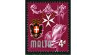 SG336a. 1965. 4d Multicoloured. 'Knights of Malta' (silver) Omit