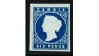 SG7. 1874 6d Deep blue. Superb fresh mint...