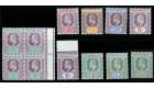 SG10-18. 1902 Set of 9. All superb fresh mint...