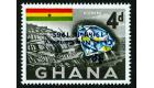 SG384a. 1965 4p on 4d. Multicoloured. 'SURCHARGE INVERTED'. Bril