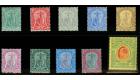 SG35-47. 1908 Set of 10. A fantastic fresh mint...