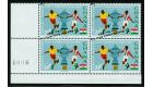 SG414ab. 1966 24p Players, ball and cup. 'VERTICAL PAIR, ONE WIT