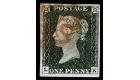 1840. 1d Black. Plate 2. Lettered L-K. Superb fine used...