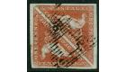 SG3. 1853 1d Brick-red. A beautiful fine used pair...