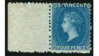 SG6. 1866 4d Deep blue. Beautiful mint marginal...