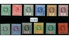 SG H34f-H46f. 1915 Set of 12. 'CCUPATION' for 'OCCUPATION'. Very