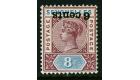 SG40a. 1901 6c on 8c Brown-purple and ultramarine. 'Surcharge In