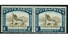 SG48b. 1932 1/- Brown and deep blue. 'Twisted horn flaw'. Superb