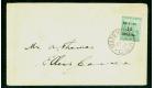 SG1. 1900. 1d on 1/2d Green. Neat local cover bearing 1d on 1/2d