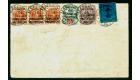 SG6/7/8/20. 1900 Local envelope bearing 1d. on 1/2d Vermilion (s