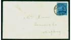 SG18. 1900 1d Deep blue/blue. Brilliant fine used on cover...