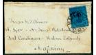 SG20. 1900 3d Deep blue/blue. Superb used on a small envelope...