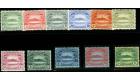 SG8-17. 1908 Set of 11. Superb fresh mint...