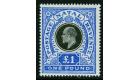 SG142. 1902 £1 Black and bright blue. Brilliant fresh mint...
