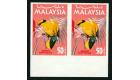 SG22b. 1965 50c Black-nailed Oriole. 'Imperforate Pair'. Brillia