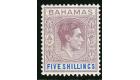 SG156. 1938 5/- Lilac and blue. Brilliant fresh U/M...