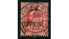 SG O37. 1902 1d Scarlet. Superb fine used...