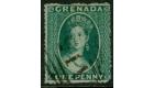 SG1. 1861 1d Bluish green. Very fine used...