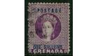 SG13a. 1875 1/- Deep mauve. "SHLLING" for "SHILLING". Very fine.