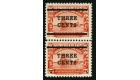 SG147b. 1920 3c on 35c Red. 'Lower Bar Omitted'. Superb...