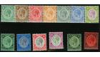 SG124-137. 1922 Set of 13. Choice superb fresh mint...