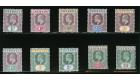 SG57-66. 1902 Set of 10. Superb fresh mint...