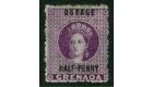 SG21c. 1881 1/2d Deep mauve. "OSTAGE" for "POSTAGE". Very fine..