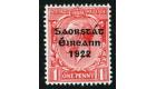 SG53b. 1922 1d Scarlet. 'Accent Inserted By Hand'. Superb fresh
