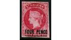 SG5. 1863 4d on 6d Carmine. Superb mint...