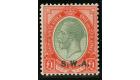 SG57. 1927 £1 Pale olive-green and red. Superb U/M mint...
