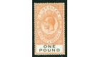 SG107. 1927 £1 Red-orange and black. Superb fresh mint...