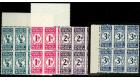 SG D30-D33. 1943 Set of 4. In U/M Blocks...