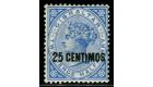 SG18ab. 1889 25c on 2 1/2d Bright Blue. SMALL "I". Superb...