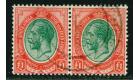 SG17. 1916 £1 Red and green. A superb used pair...