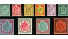 SG72-81. 1908 Set of 10. All superb fresh mint...