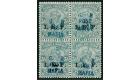 SG M33. 1915 3p Grey. A superb fine used block...