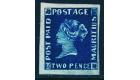 SG4. 1848 2d Indigo-blue. Earliest. MAGNIFICENT...